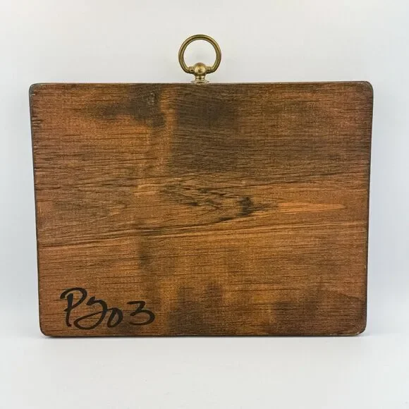 Vintage Rustic Barn Print Daisy Flowers – Wooden Frame Farmhouse MCM Decor - Picture 9 of 11